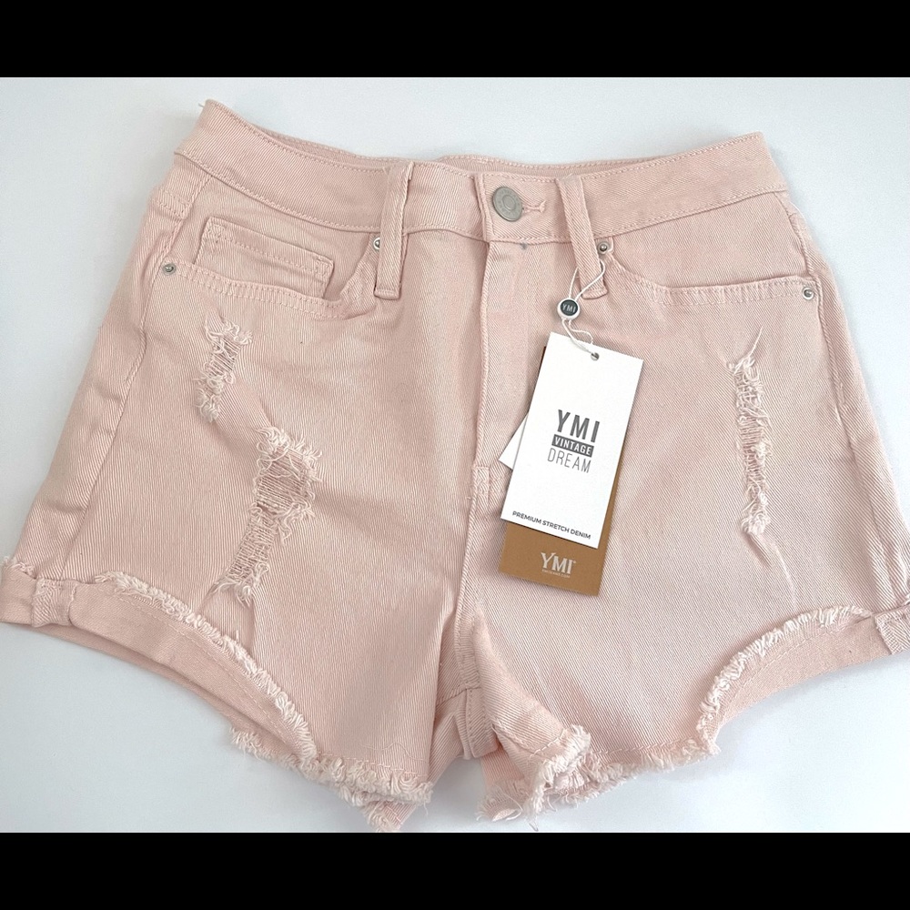YMI Vintage Dream Shorts Size 5 Color Blush NWT